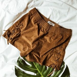 Abercrombie & Fitch Vegan Suede Shorts